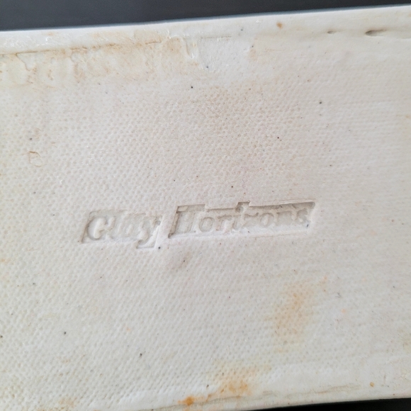 VTG Hand Painted Pottery Letter holder, Napkin Holder, Stationary Organizer - Picture 10 of 10